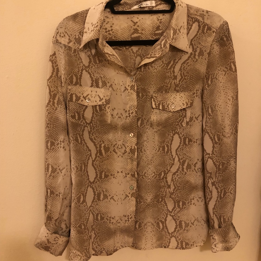 My Tribe long sleeve button down blouse